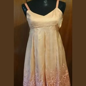Yoana Baraschi Silk Peach Dress Size 4